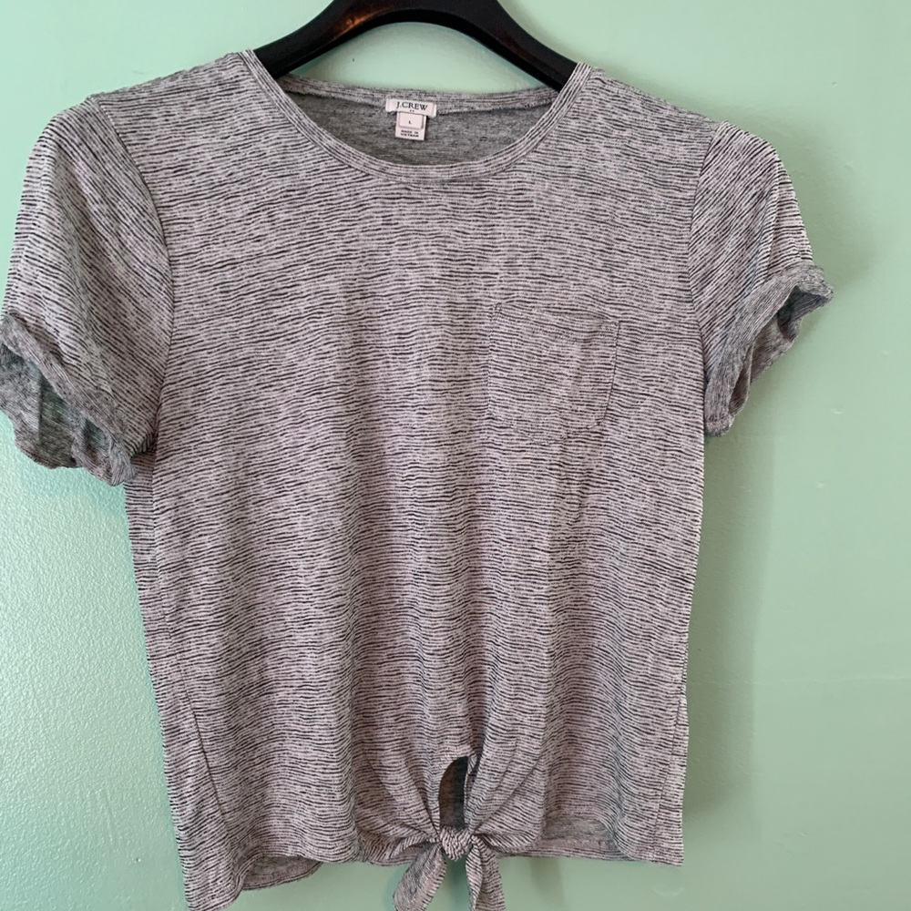 J Crew tie front shirt